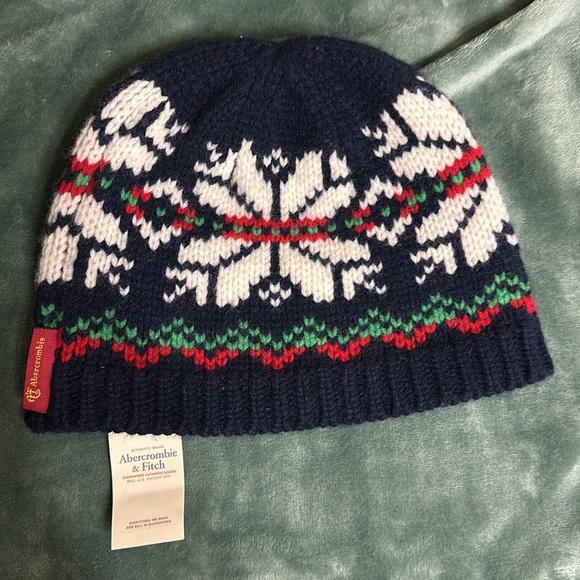 330. 100 % lambswool Abercrombie & Fitch new with tags knit beanie cap unisex - Picture 5 of 6